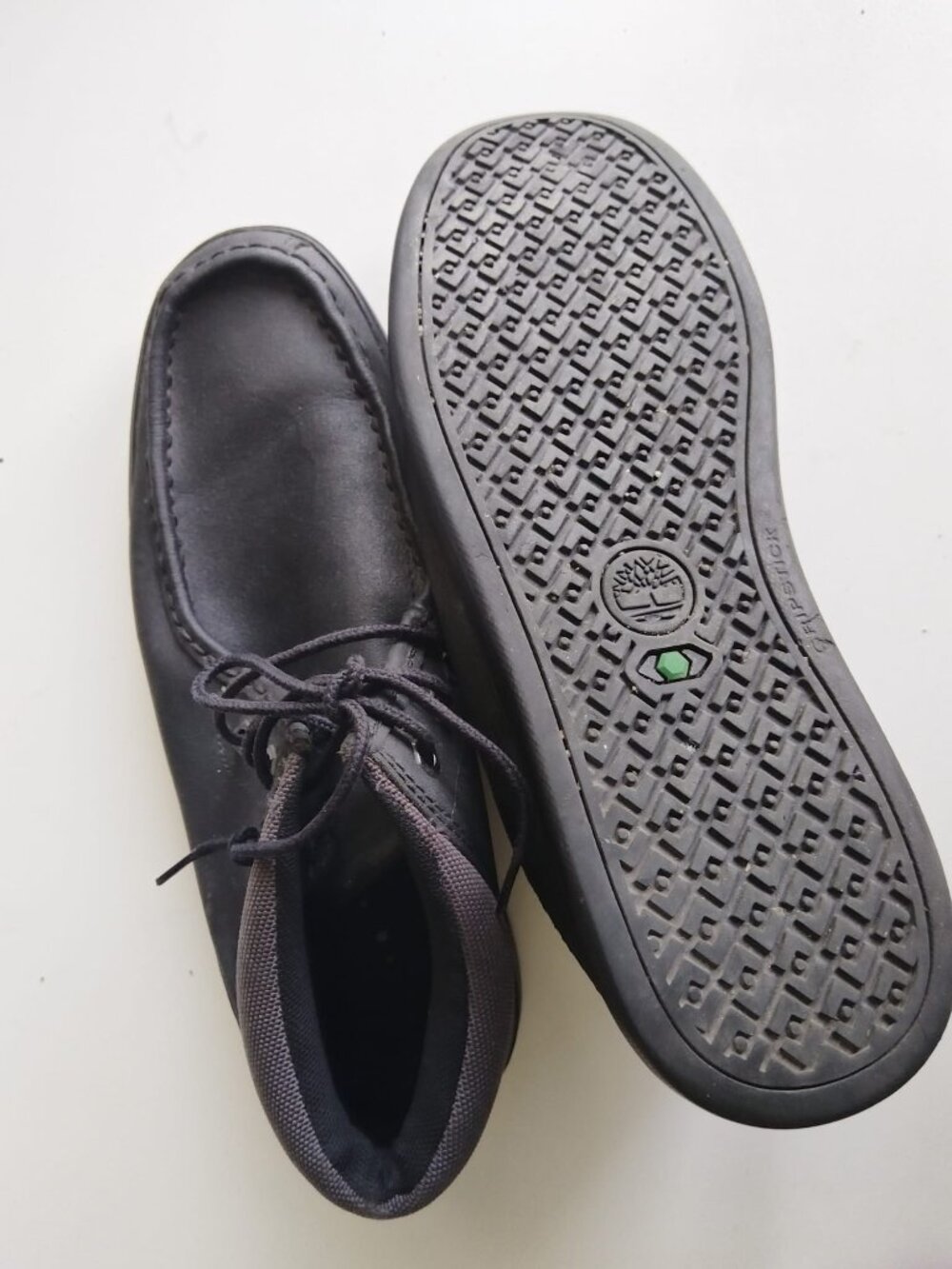Timberland Men's A19T2 Black Leather Chugga Boots Size 10 OrthoLite Gripstick - Picture 6 of 9